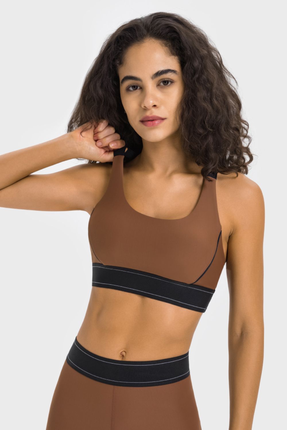 Contrast Sports Bra Sports Bra Trendsi   