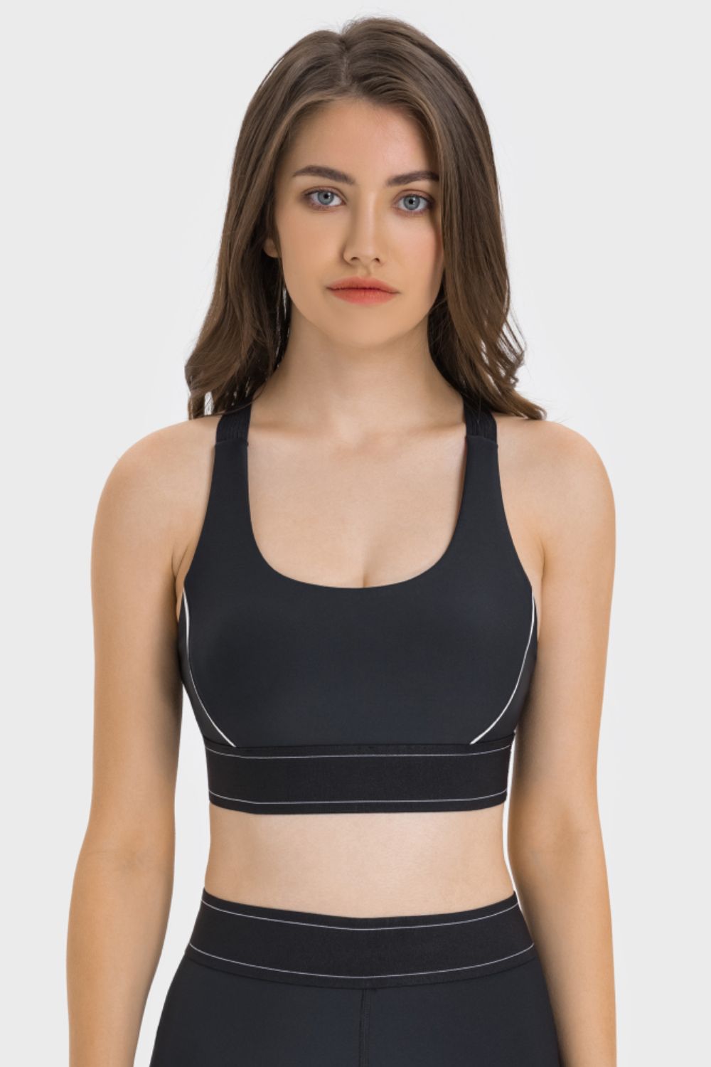 Contrast Sports Bra Sports Bra Trendsi   