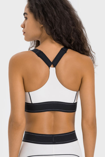 Contrast Sports Bra Sports Bra Trendsi   