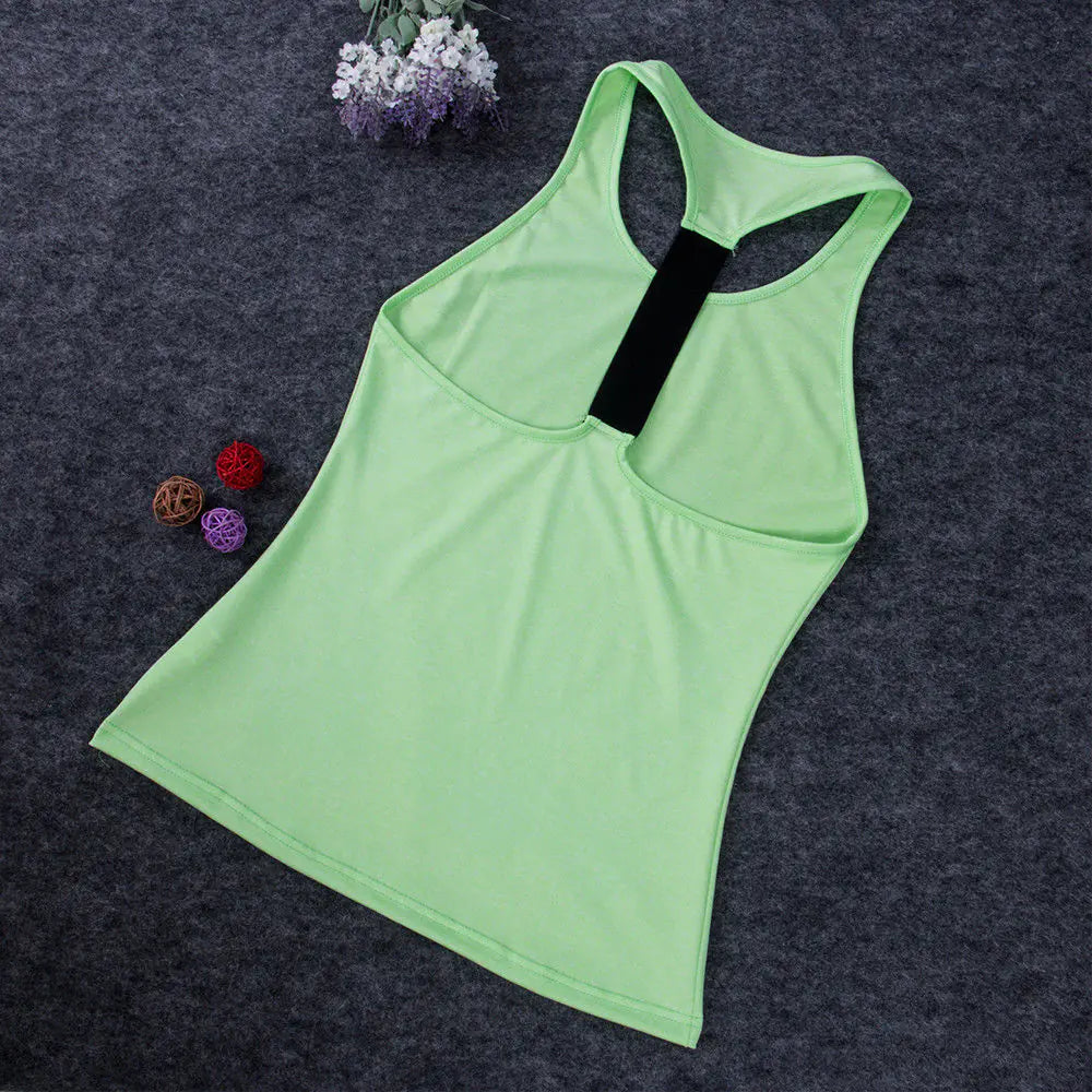 Casual Sleeveless Women  Yoga Shirts