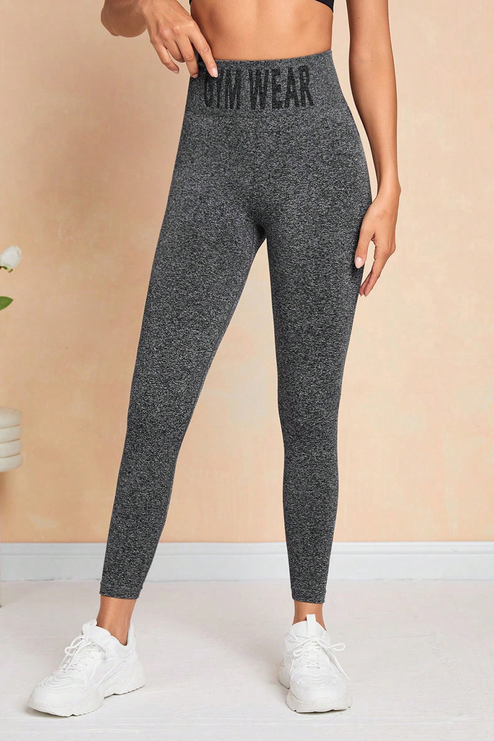 GYM WEAR High Waist Active Leggings Pants Trendsi   